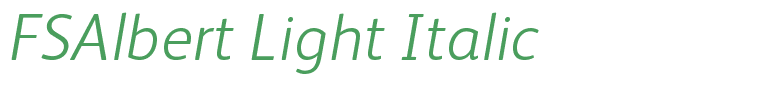 FSAlbert Light Italic